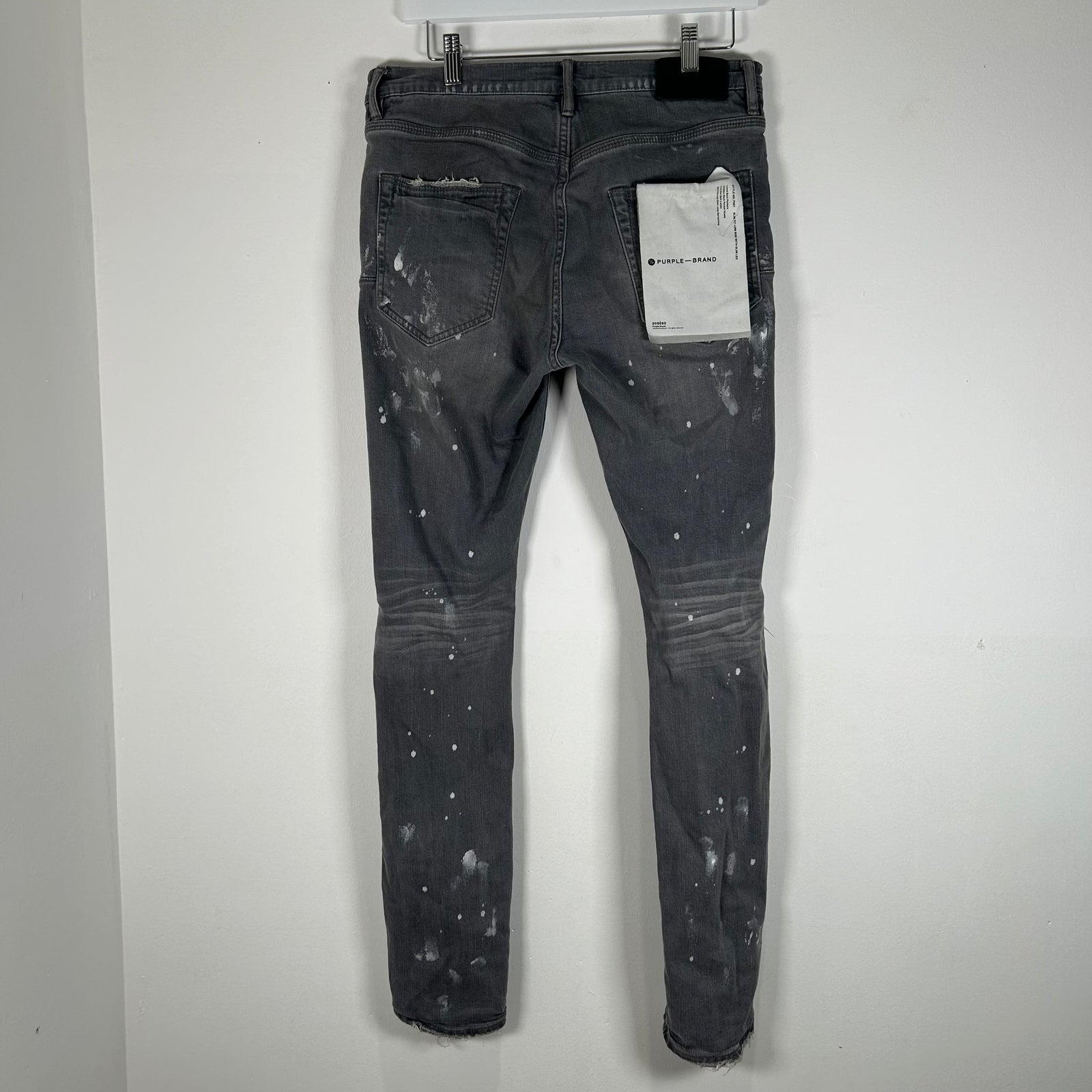 Purple Paint Splatter Grey Jeans Size 31