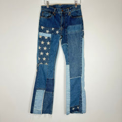 Hysteric Glamour Patchwork Flared Denim Jeans Size 28