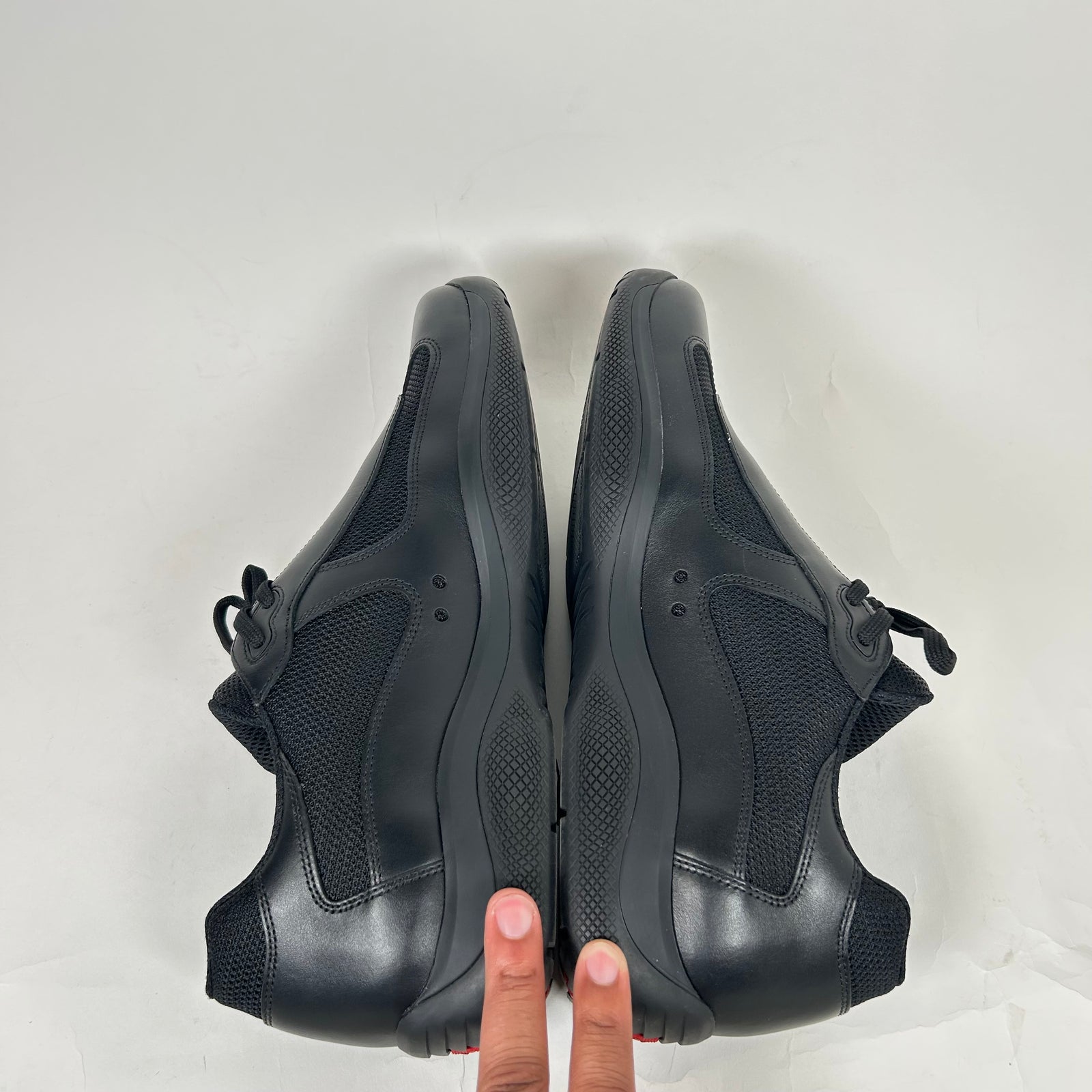 Prada Black Cup Low Sneakers Size 11