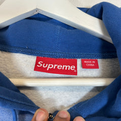 Supreme Blue Gonz Applique Zip-Up Hoodie Size M