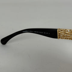 Chanel Black/Gold Tweed Polarized Sunglasses