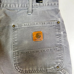 Carhartt Grey Thrashed Double Knee Carpenter Pants