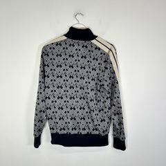 Palm Angels Navy Squared Art Deco Track Jacket Size M