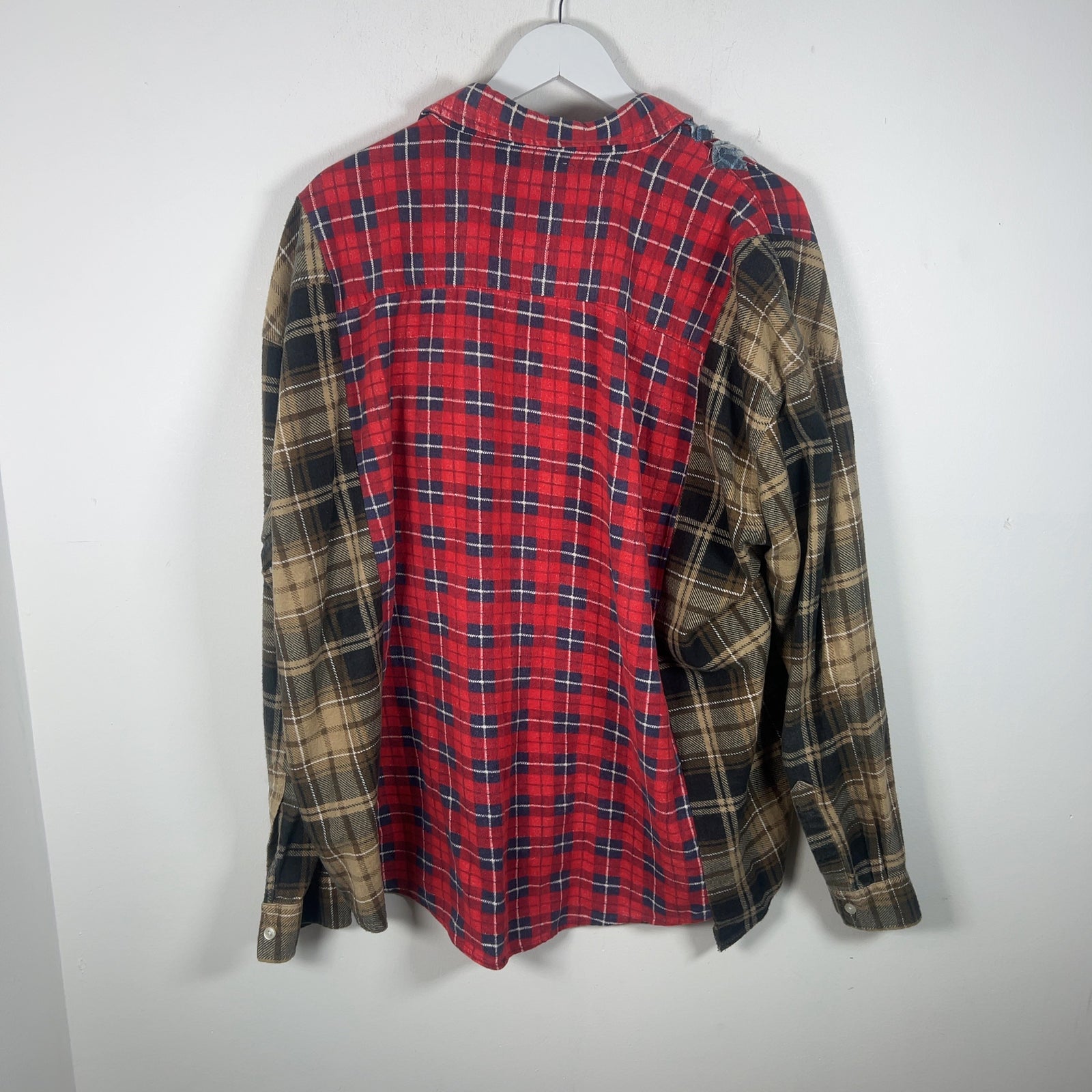 Needles Rebuild Ribbons Cut Flannel Shirt