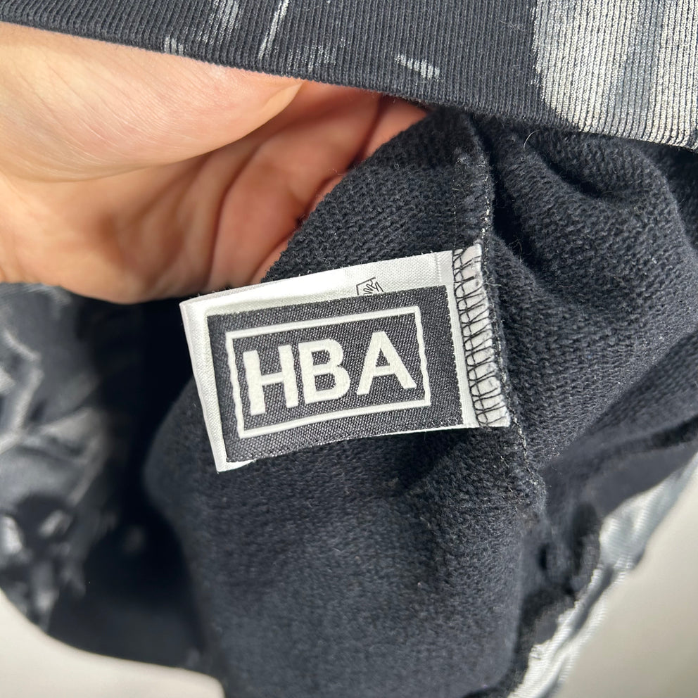 Hood By Air Black All Over Print Hoodie Size XL
