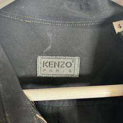 Kenzo Black Embroidered Button Up Size L