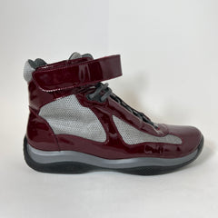 Prada Burgundy High Top Cups Size 10.5
