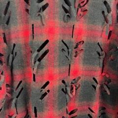 Juntae Kim Cutout Flannel Button Up Shirt