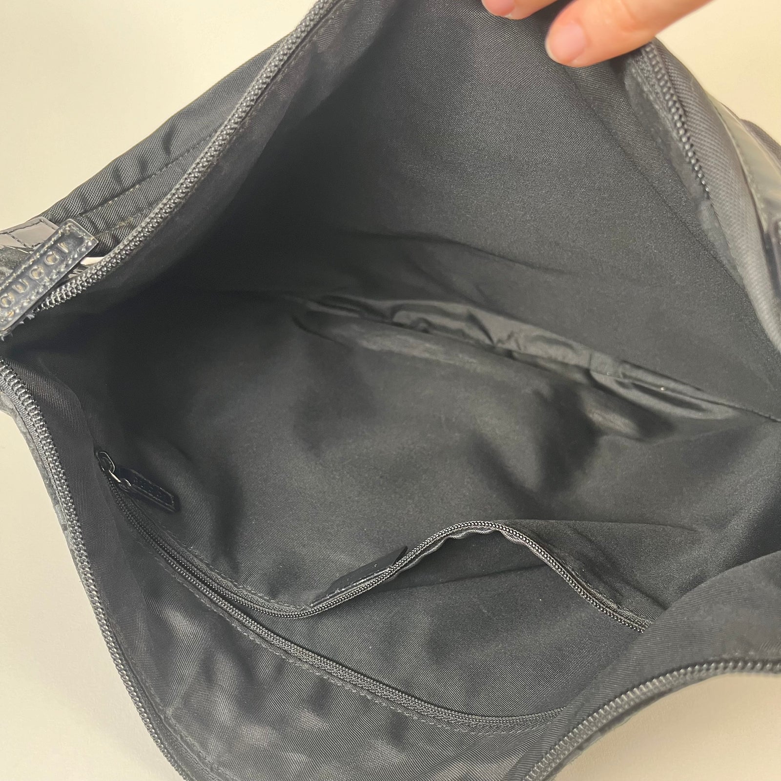 Gucci GG Monogram Suede Hobo Bag
