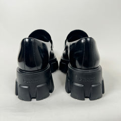 Prada Black Pointy Monolith Loafer Size 37.5