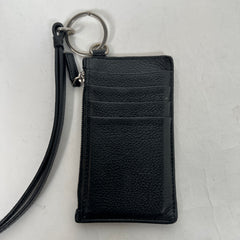 Balenciaga Black Leather Card Holder Lanyard
