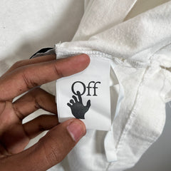 Off White Blurred Diagonal Graphic T-Shirt Size Medium