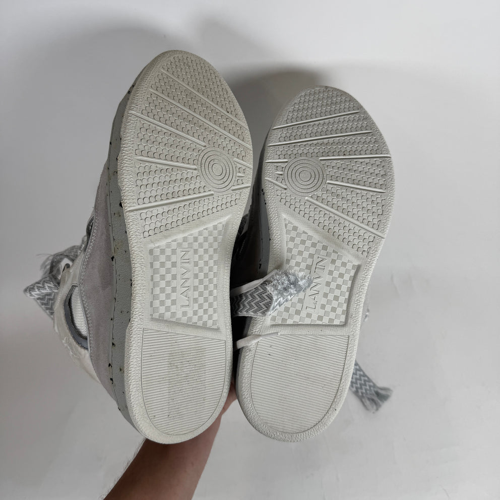 Lanvin White/Grey Curb Sneaker Size 47