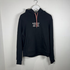 Burberry Spell Out Embroidered Logo Hoodie