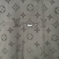Louis Vuitton SS23 Green Flocked Monogram Overshirt Size L
