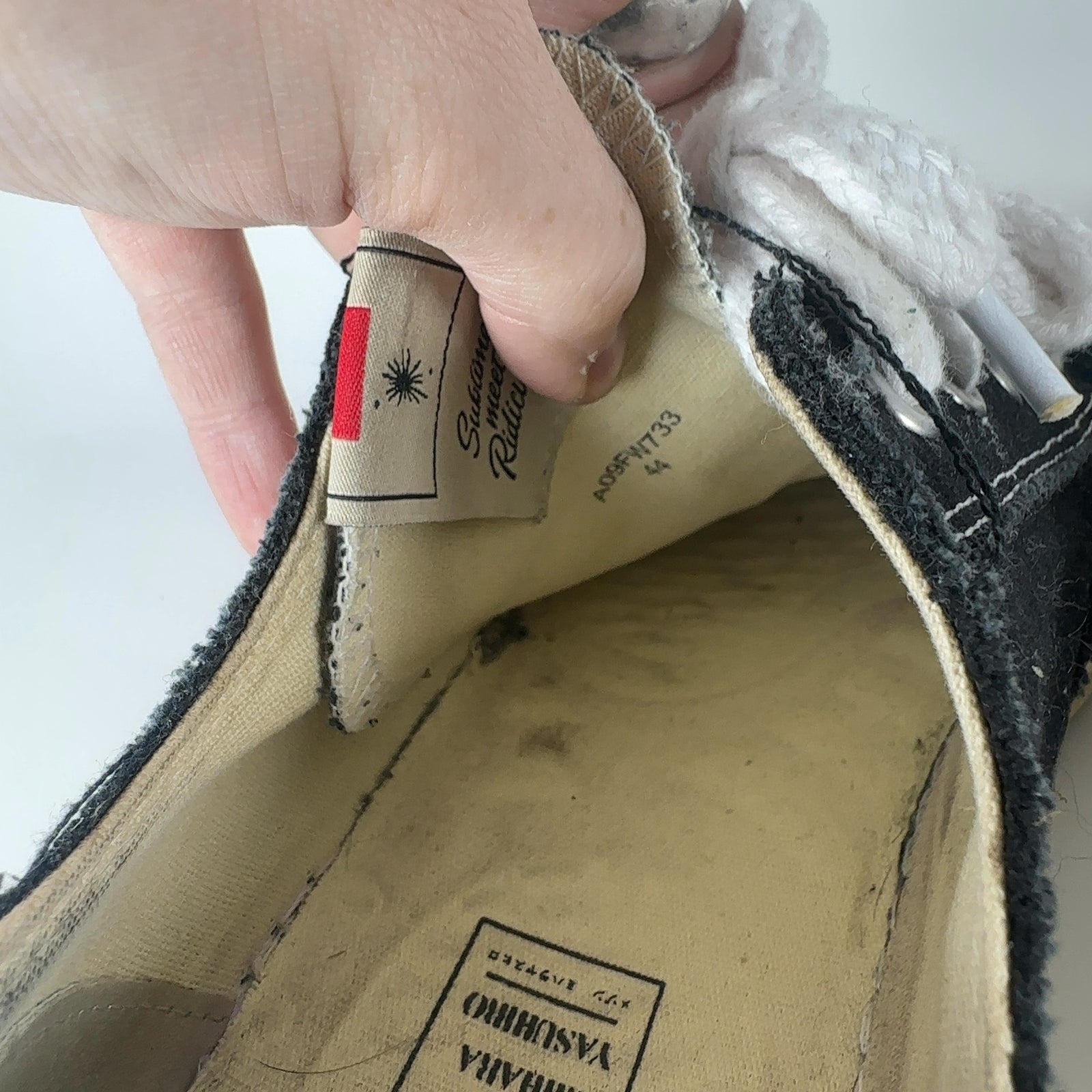 Maison Mihara Yasuhiro Distressed Canvas Low Top Sneaker