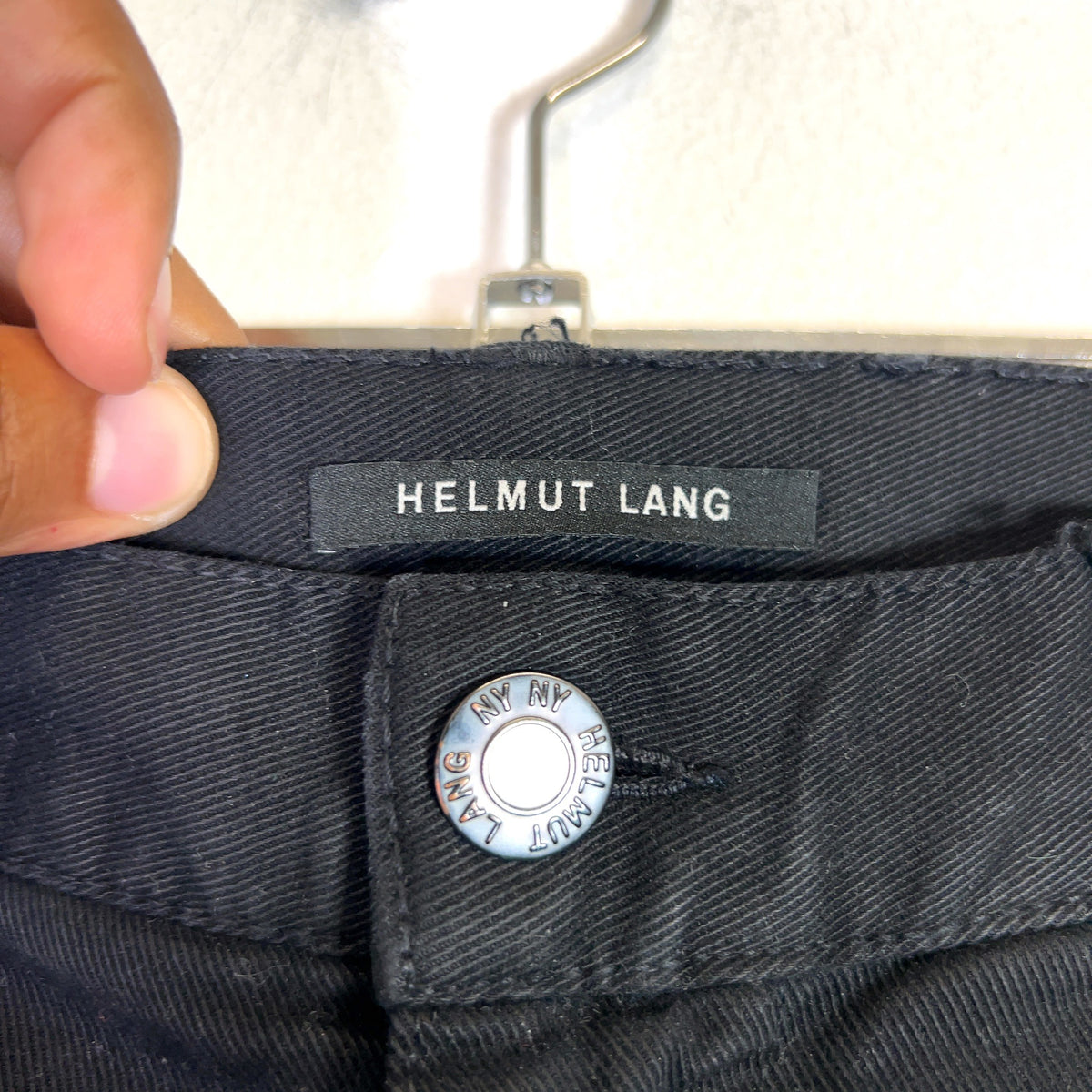 Helmut Lang Black Distressed Jeans