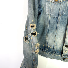 Saint Laurent SS21 Distressed Denim Jacket