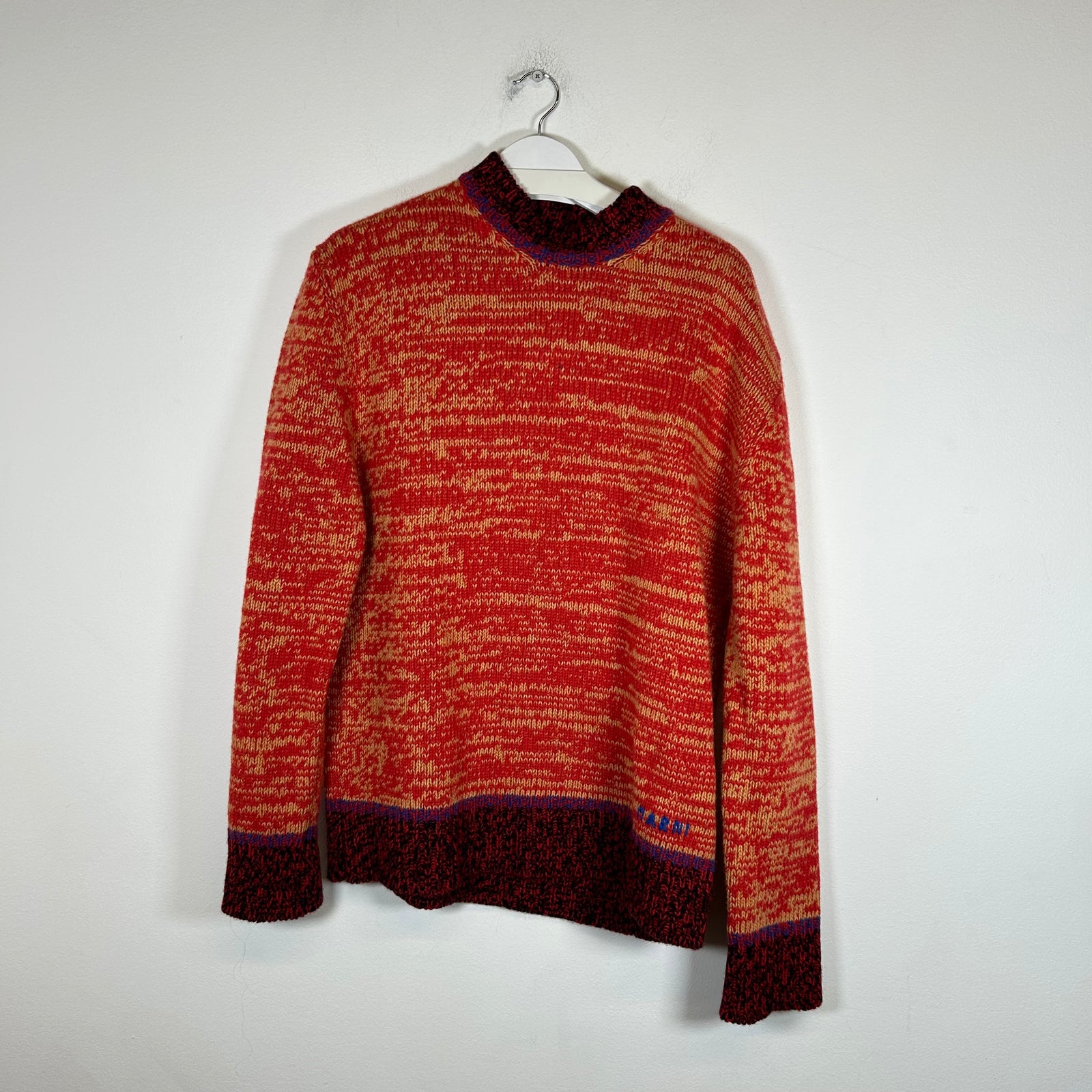 Marni Orange Maglia Wool Sweater Size L