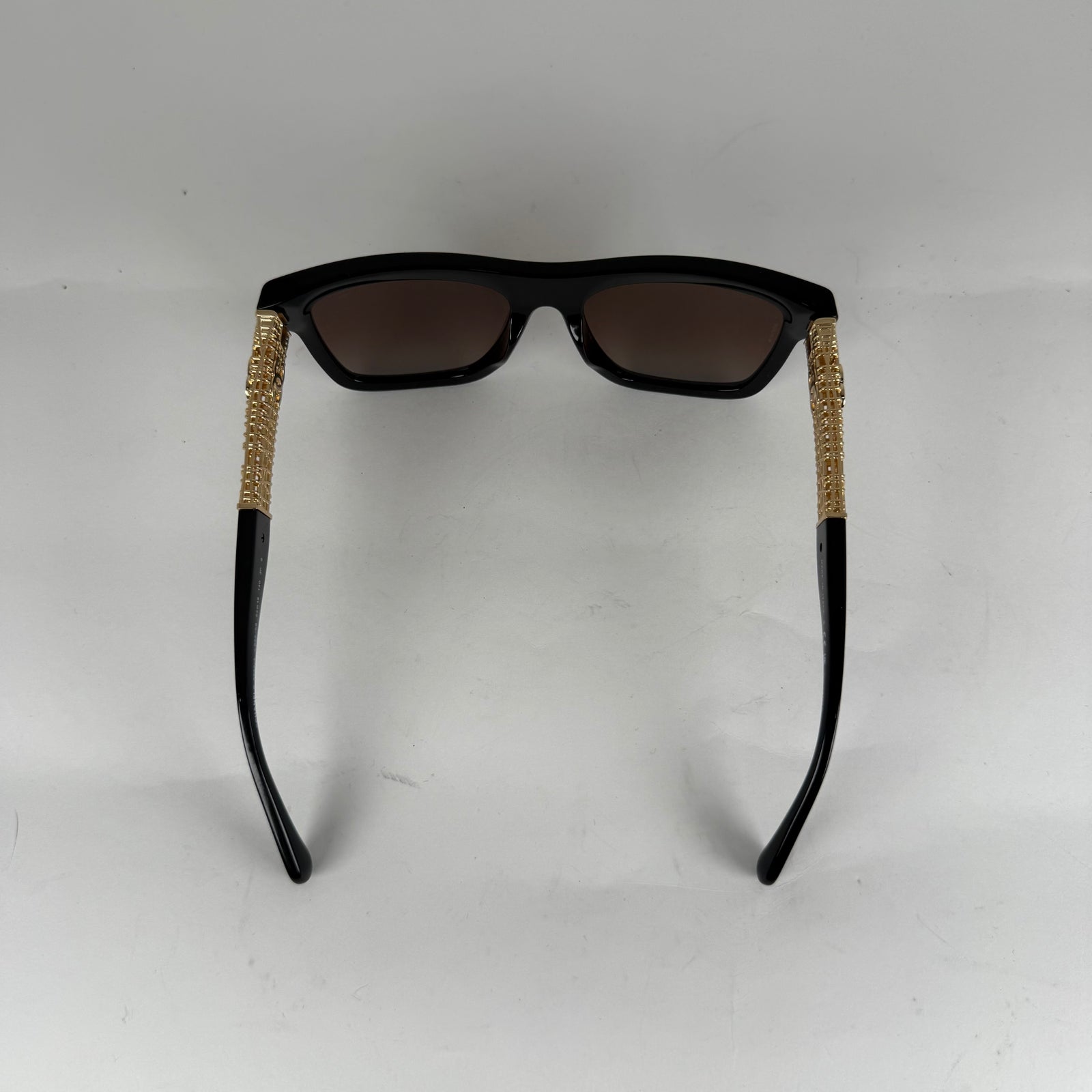 Chanel Black/Gold Tweed Polarized Sunglasses