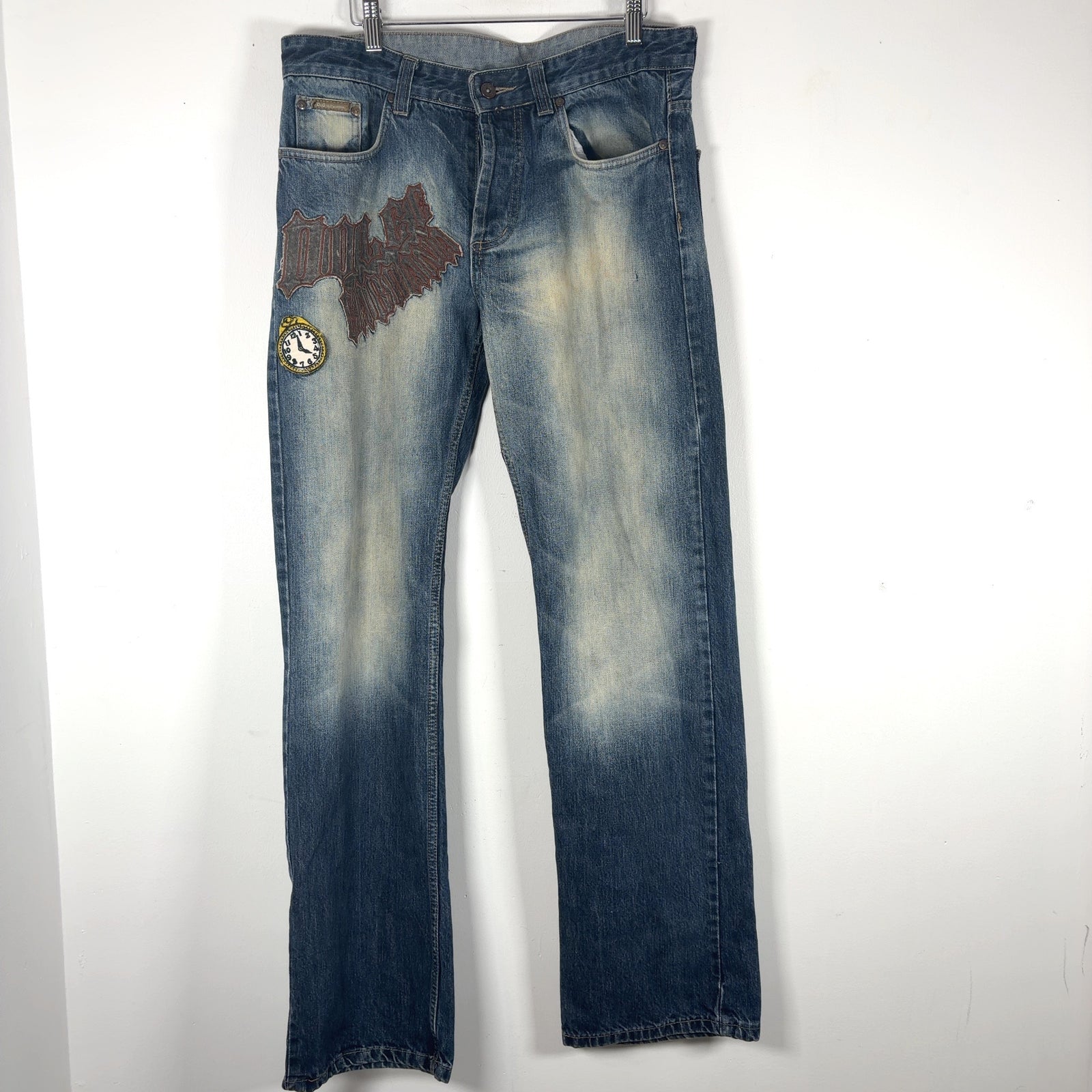 Dolce & Gabbana Faded Out Wash Patched Jeans