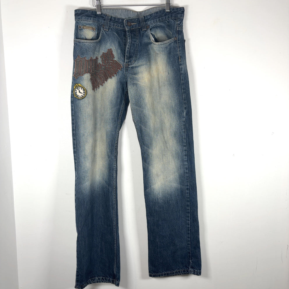 Dolce & Gabbana Faded Out Wash Patched Jeans