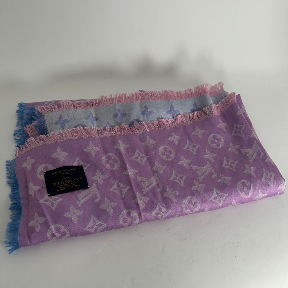 Louis Vuitton Silk 3D Monogram Shawl