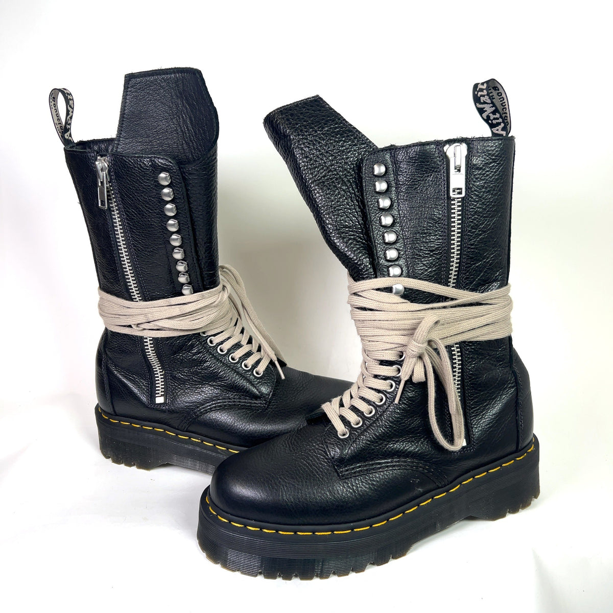 Rick Owens x Dr Martens 1918 Leather Platform Boots