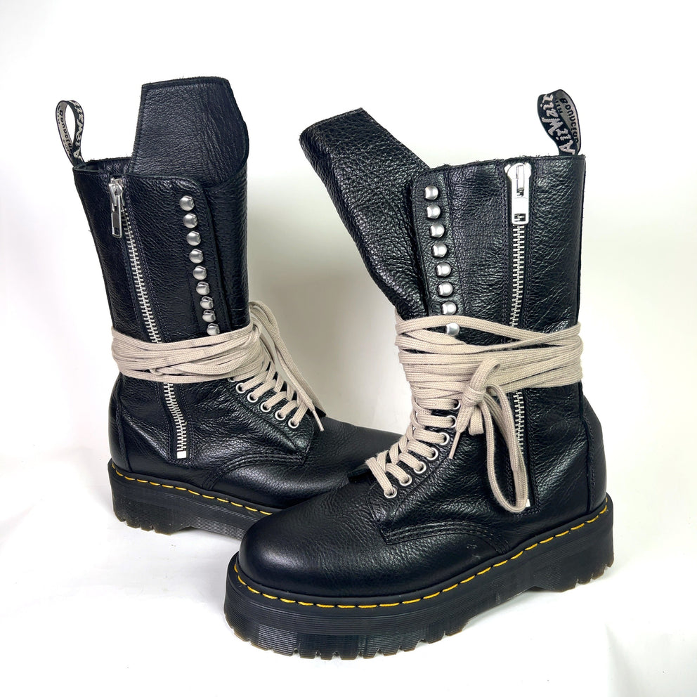 Rick Owens x Dr Martens 1918 Leather Platform Boots