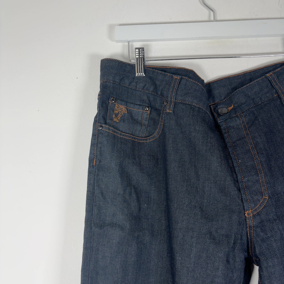 Versace Medusa Pocket Logo Straight Fit Denim Jeans