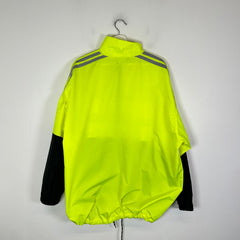 Balenciaga Neon Yellow Oversized Windbreaker Jacket Size XL