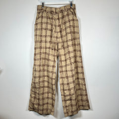 Marni x Uniqlo Beige Check Wide Fit Pants Size L