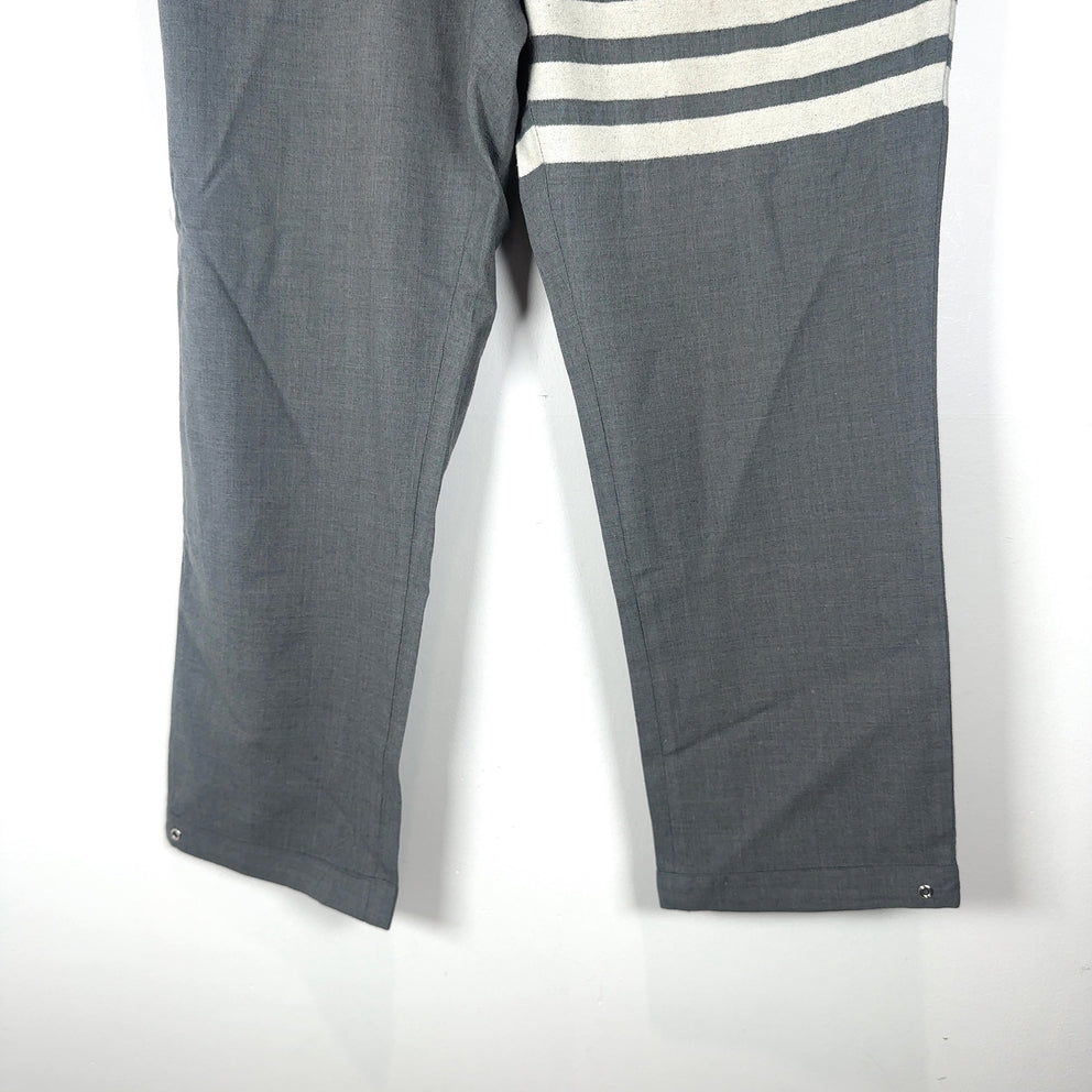 Thom Browne Woostered Woven Wool 4-Bar Pants