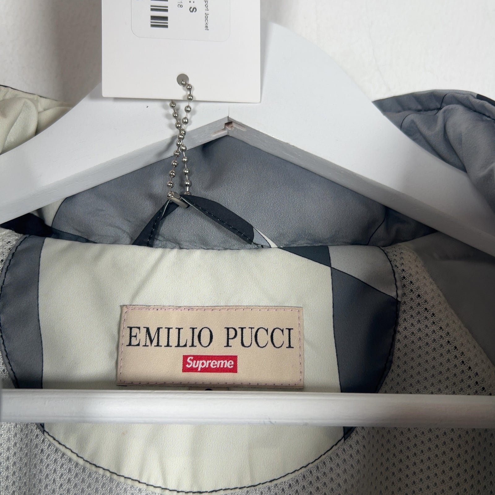 Supreme x Emilio Pucci Greyscale Color Block Sport Jacket