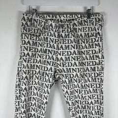 Hysteric Glamour 'Damned' Allover Script Jeans
