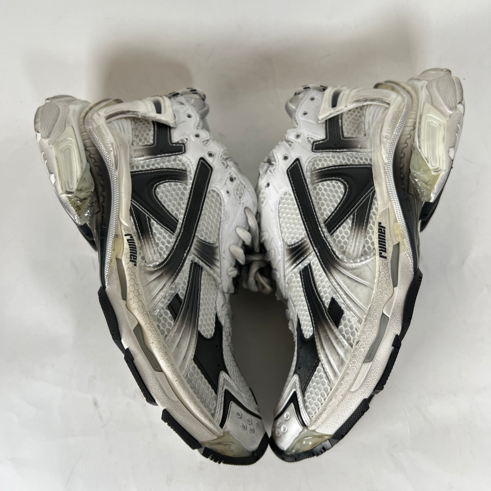 Balenciaga White/Black Gradient Runner Size 45