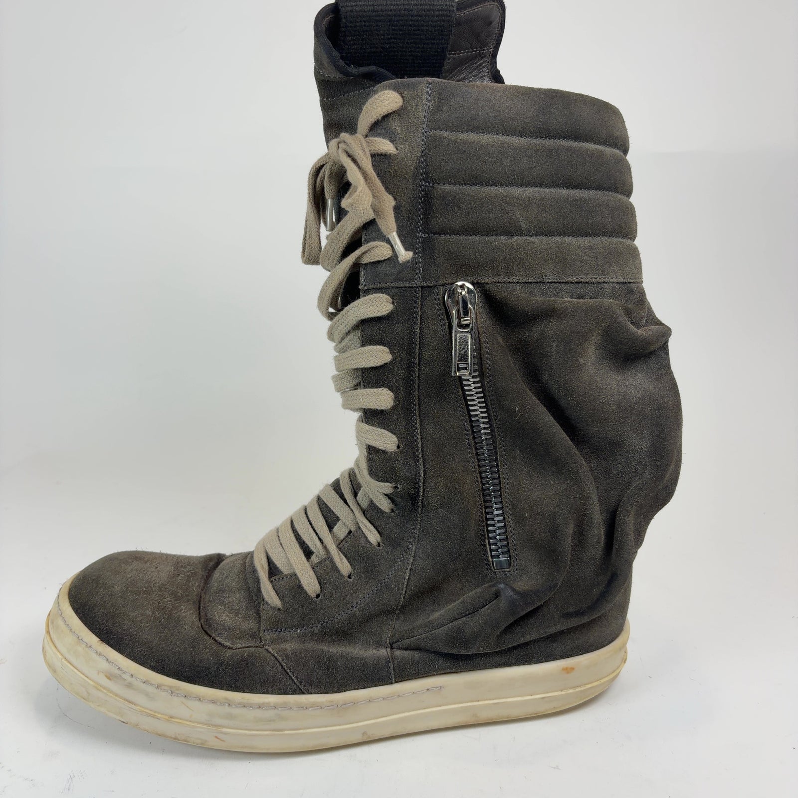 Rick Owens Dust Suede Cargobasket Sneakers