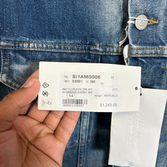 Maison Margiela Lightwash Collarless Denim Jacket Size 54
