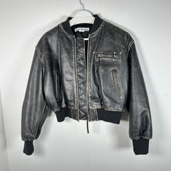 Acne Studios Aged Leather Bomber Size M