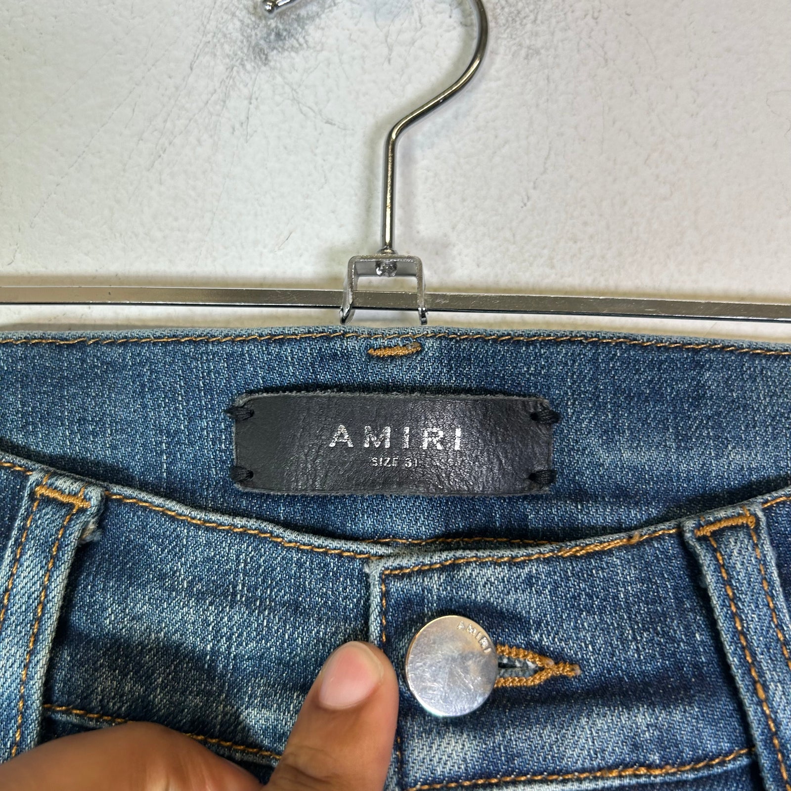Amiri Blue Wash Stack Jeans