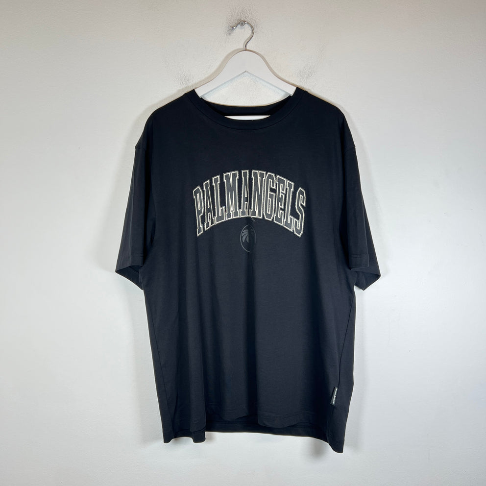 Palm Angels Black College Logo T-Shirt Size XXL