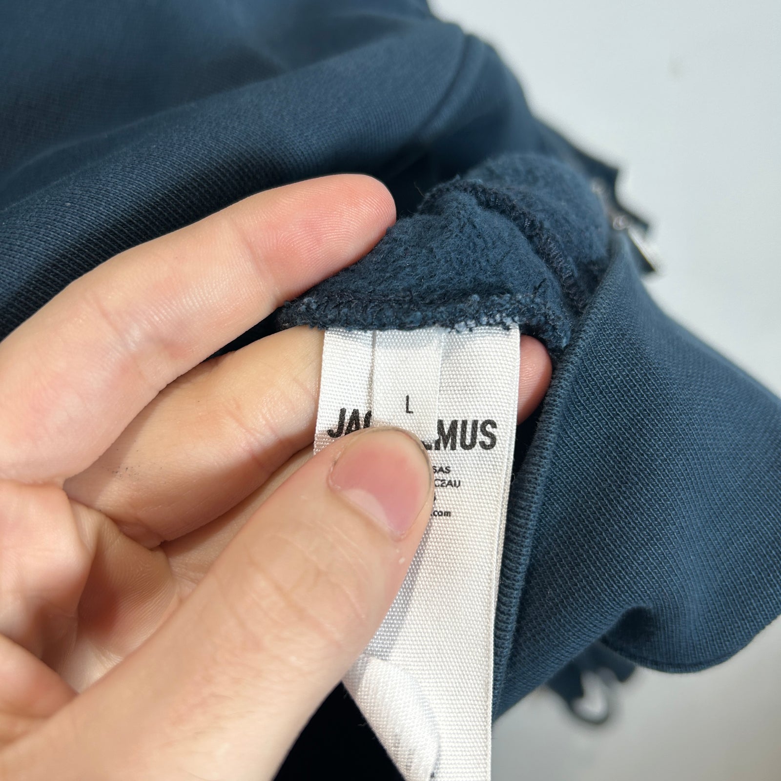 Jacquemus Navy Seam Hoodie Size L