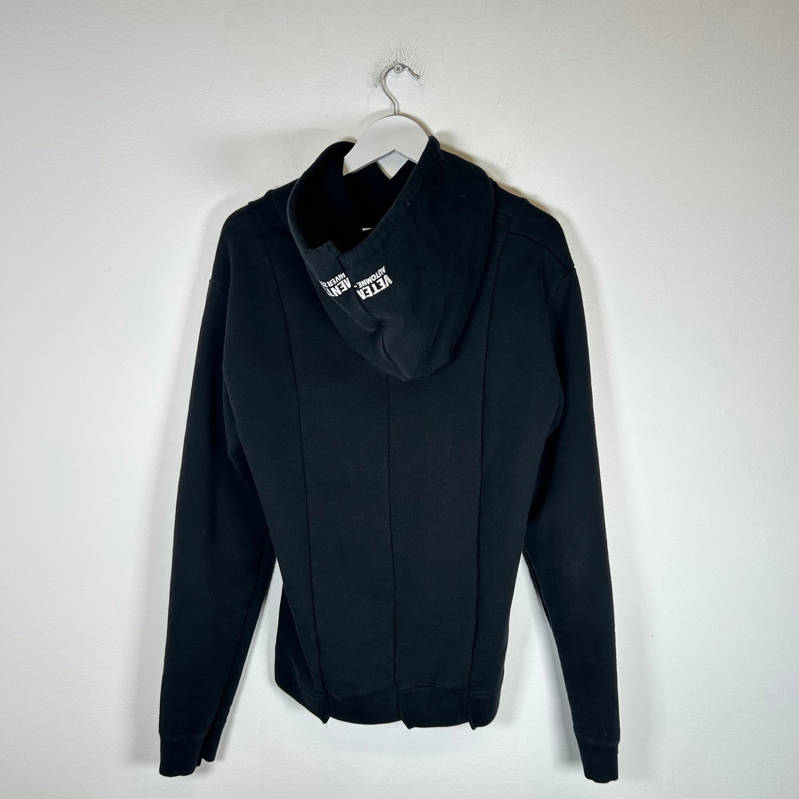 Vetements Black Antwerpen Deconstructed Hoodie Size L