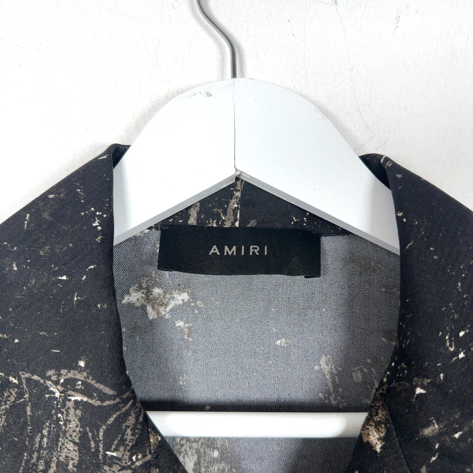 Amiri Army Stencil Silk Button-Up Shirt