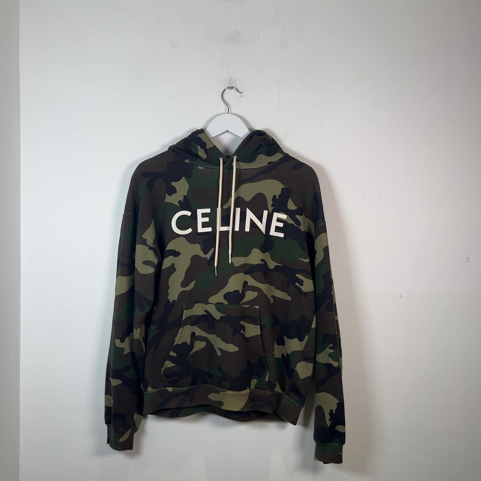 Celine Logo Camo Hoodie