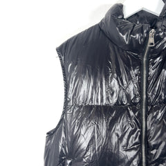 Moncler Shiny Logo Graphic Puffer Vest