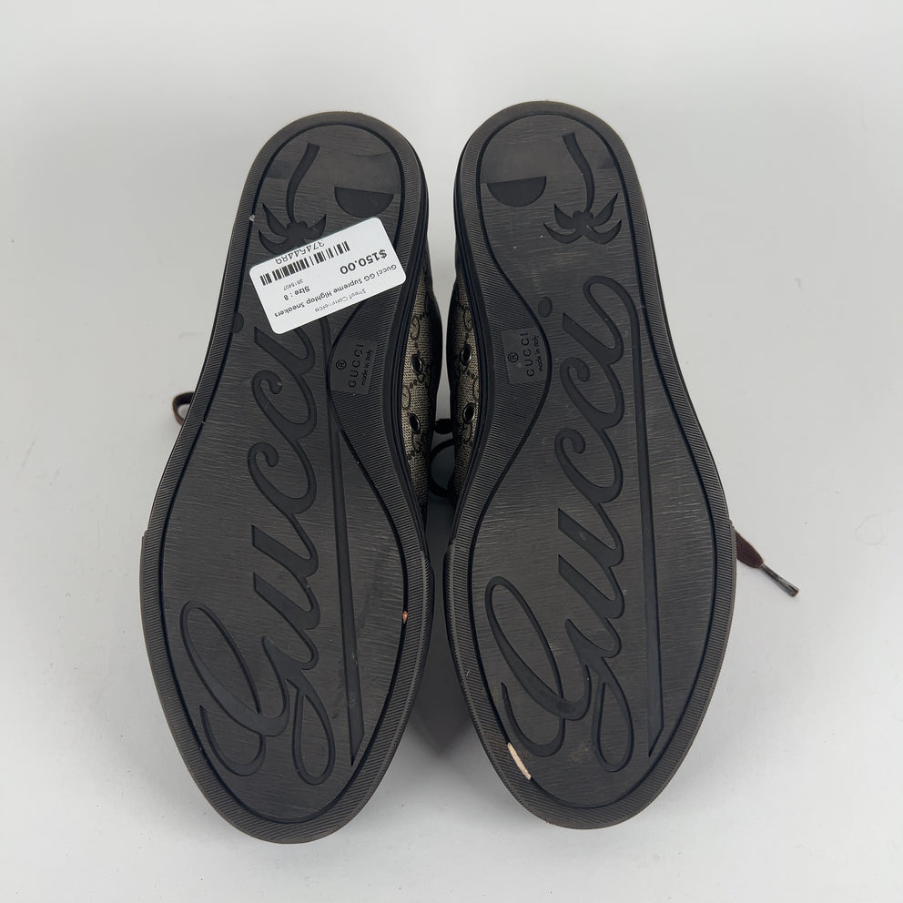 Gucci GG Supreme Hightop Sneakers