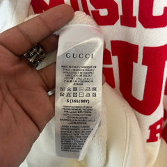Gucci White 'Music Is Mine Seats Reclined' Sweatshirt Size S
