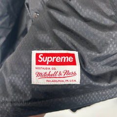 Supreme X Mitchell & Ness Black Varsity Jacket Size L