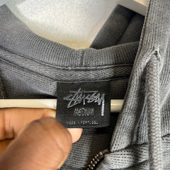 Stussy Pigment Dyed Logo Zip-Up Hoodie